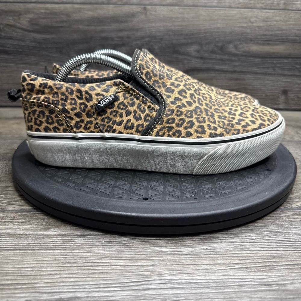 Vans Off the Wall Cheetah Leopard Print Slip-On Shoes Women's 6